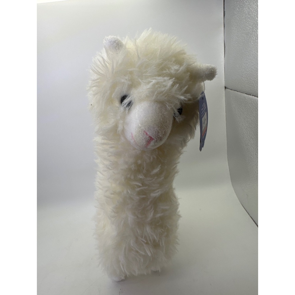 Jing Guang Cream White Fluffy Alpaca Plush Stuffed Animal Toy